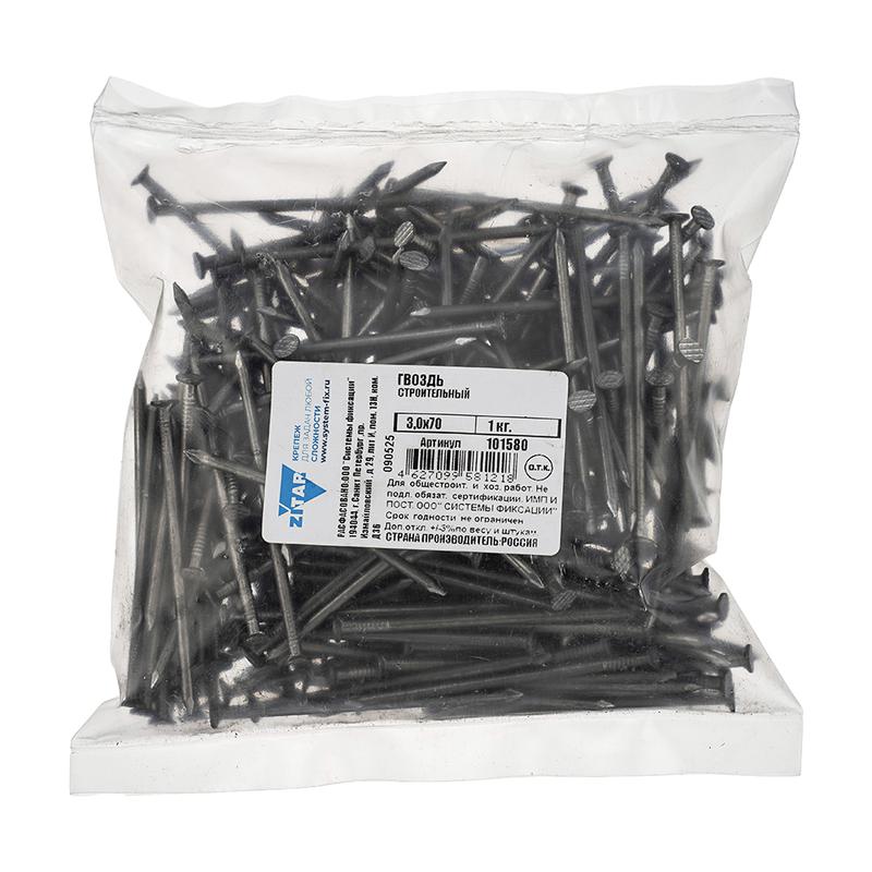 Гвоздь строительный 3х70 (уп.1кг) Zitar 101580