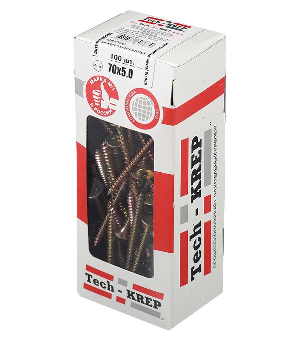 Саморез универсальный 70х5.0мм желт. (уп.100шт) Tech-Krep/Zitar 102265