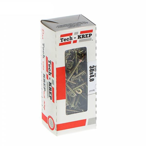 Саморез универсальный 30х4.0мм желт. (уп.200шт) Tech-Krep/Zitar 102243