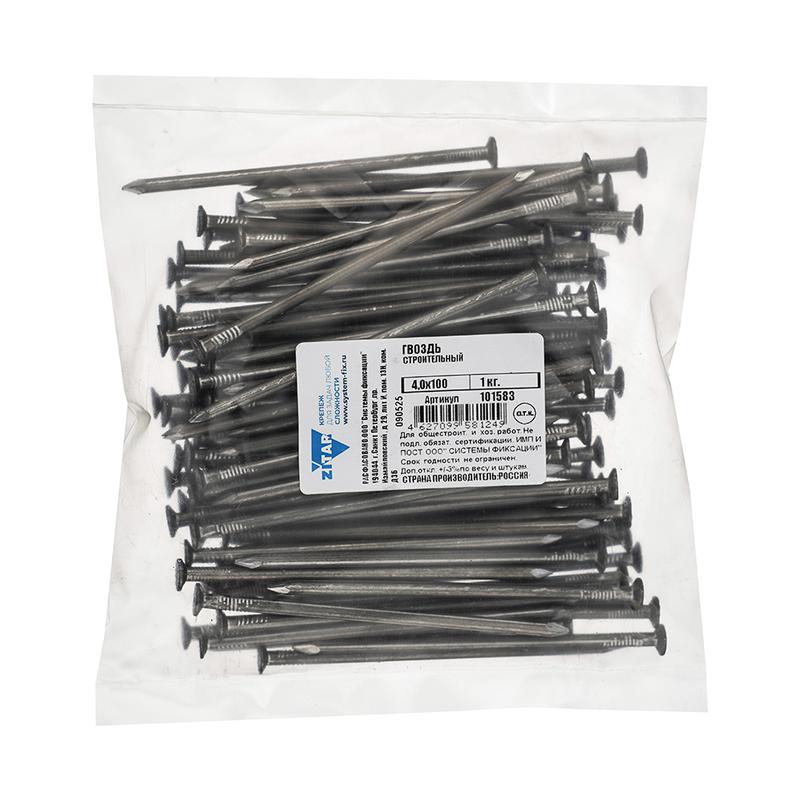 Гвоздь строительный 4х100 (уп.1кг) Tech-Krep/Zitar 101583