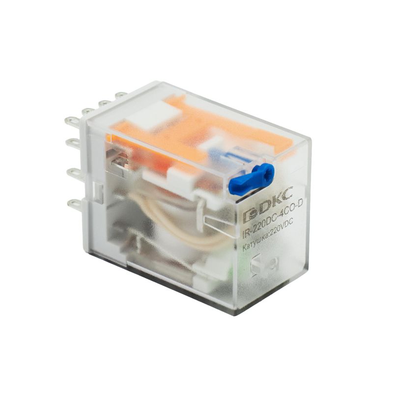 Реле одиночное 220В DC 4 перекидн. контакта DKC IR-220DC-4CO-D