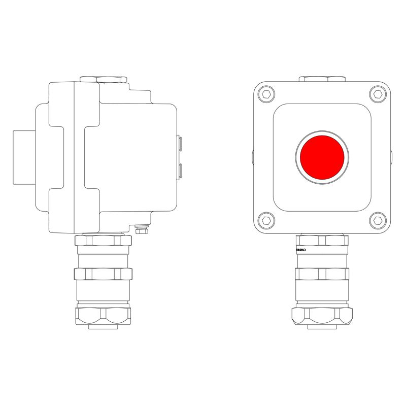 Пост управления взрывонепроницаемый из алюм. LCSD-01-B-MB-P1R(11)x1-PBMB-KAEPM2MHK-20 DKC LCSD21000027