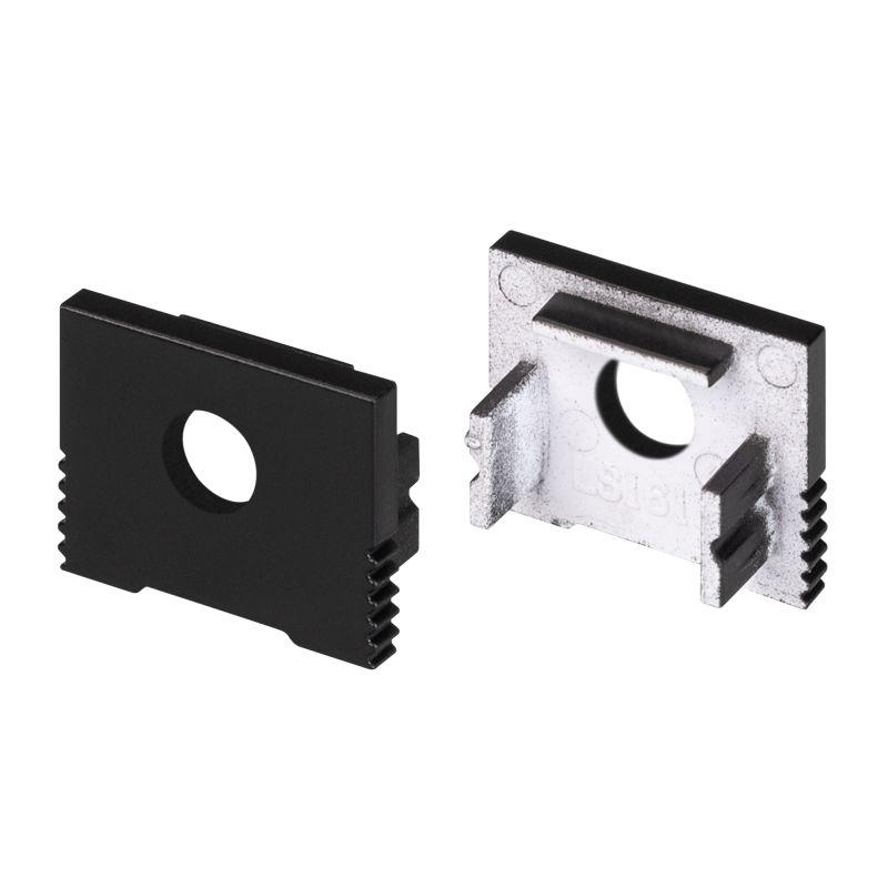 Заглушка SL-SLIM-H13M BLACK с отверстием пластик Arlight 032998