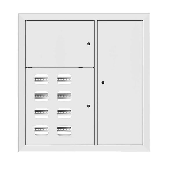 Щит этажный 8кв. RAL9003 (1000х950х160) Basic EKF mb28-v-8-r9003