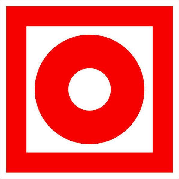 Знак F 10 "Кнопка включения установок (систем) пожарной автоматики" 200х200мм пластик EKF pn-f-10