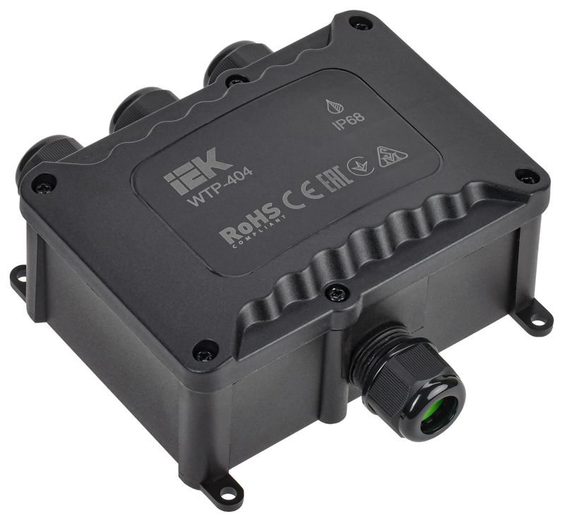 Коробка распределительная герметичная WTP-404 4 ввода IP68 IEK UWB10-O-450-41-04-68