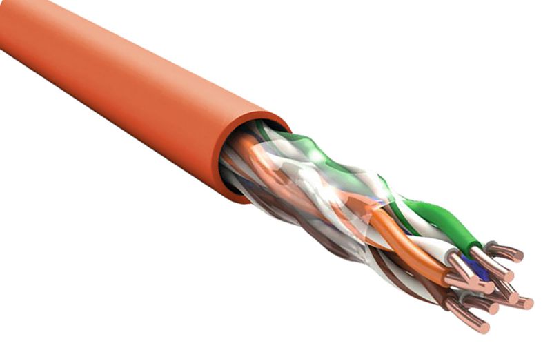 Кабель витая пара U/UTP кат.5E 2х2х0.52 нг(А)-FRLSLTx оранж. (уп.305м) ITK LC1-C5E02-197