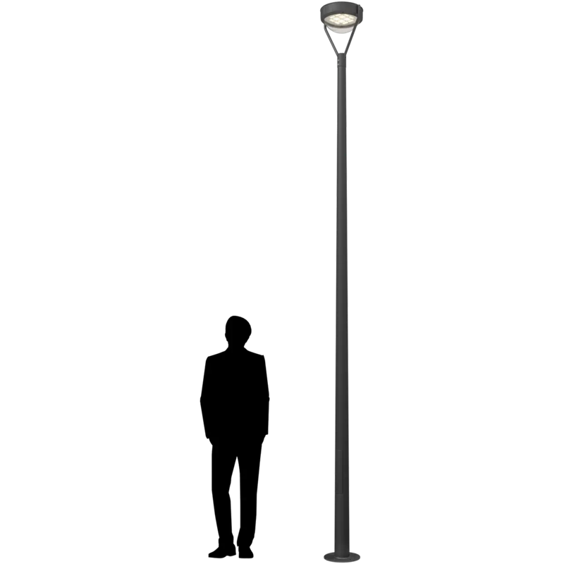 Светильник светодиодный VALLEY TOP 40W RW 830 RAL9005 POLE 4M SET (в комплекте ЗДФ) СТ 4855000050