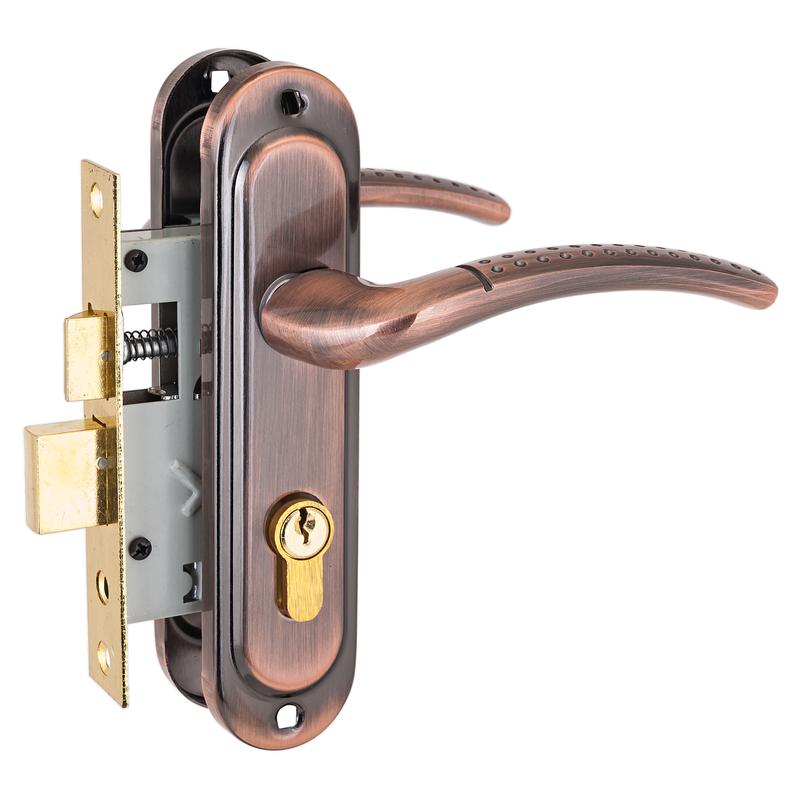 Замок врезной с ручкой 132/50 AC старая медь Стандарт 4 852