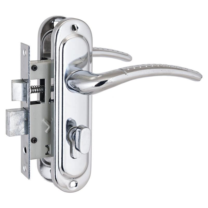 Замок врезной с ручкой 132/50B вертушка CP хром Стандарт 4 857