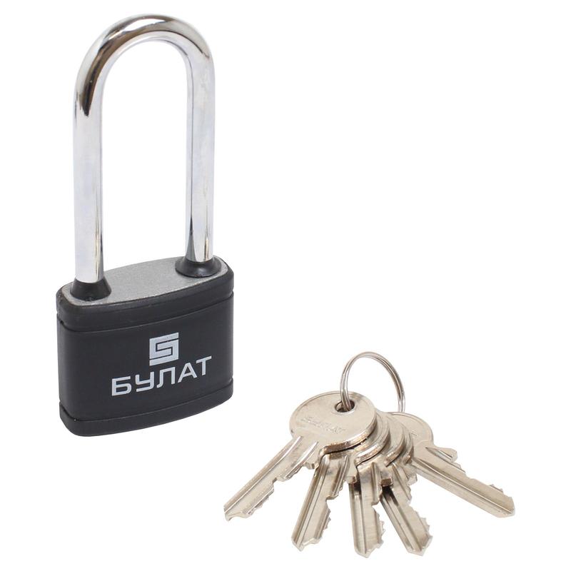 Замок навесной ВС 364-01 ПЛ чугунный в пластике 5кл. d6.3мм Булат 14 514