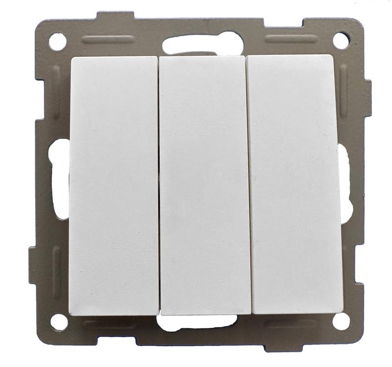 Выключатель 3-кл. СП Ugra 10А 250В механизм матов. бел. GUSI С11В3-041