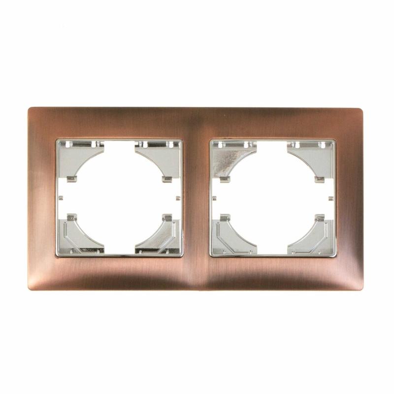 Рамка 2-м Bravo цинк бронза GUSI С1020-038