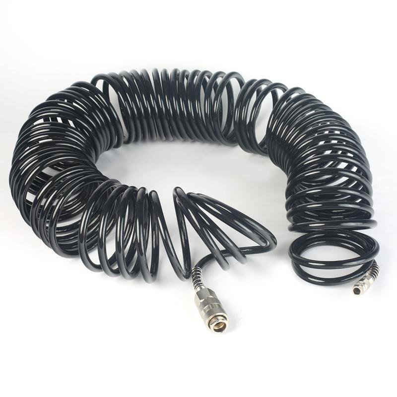 Шланг спиральный PU 15 полиуретан d6х8мм быстросъем. (дл.15м) PATRIOT 830901045