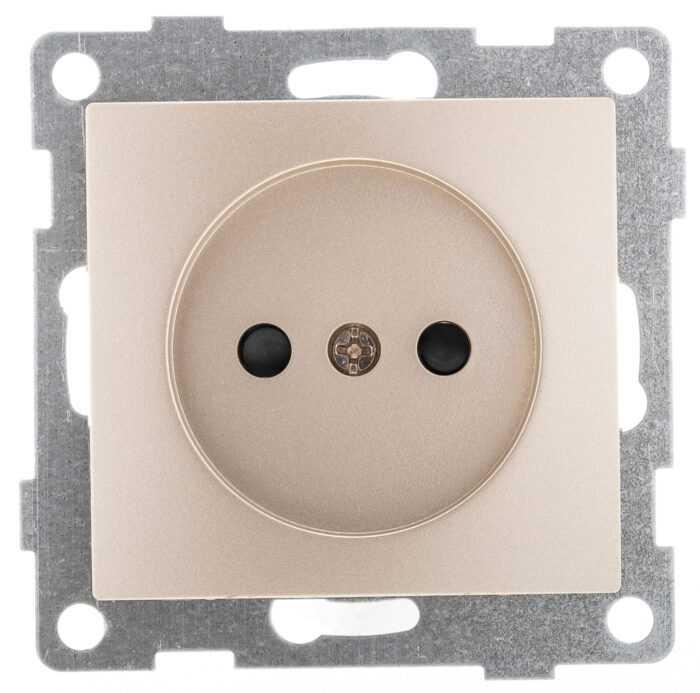 Механизм розетки 1-местн. б/з с з/ш СП Bravo 16А IP20 250В шампань GUSI С10Р2-027