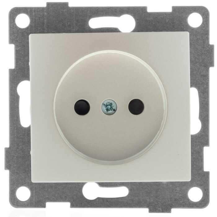 Механизм розетки 1-местн. б/з с з/ш СП Bravo 16А IP20 250В жемчуж. GUSI С10Р2-028
