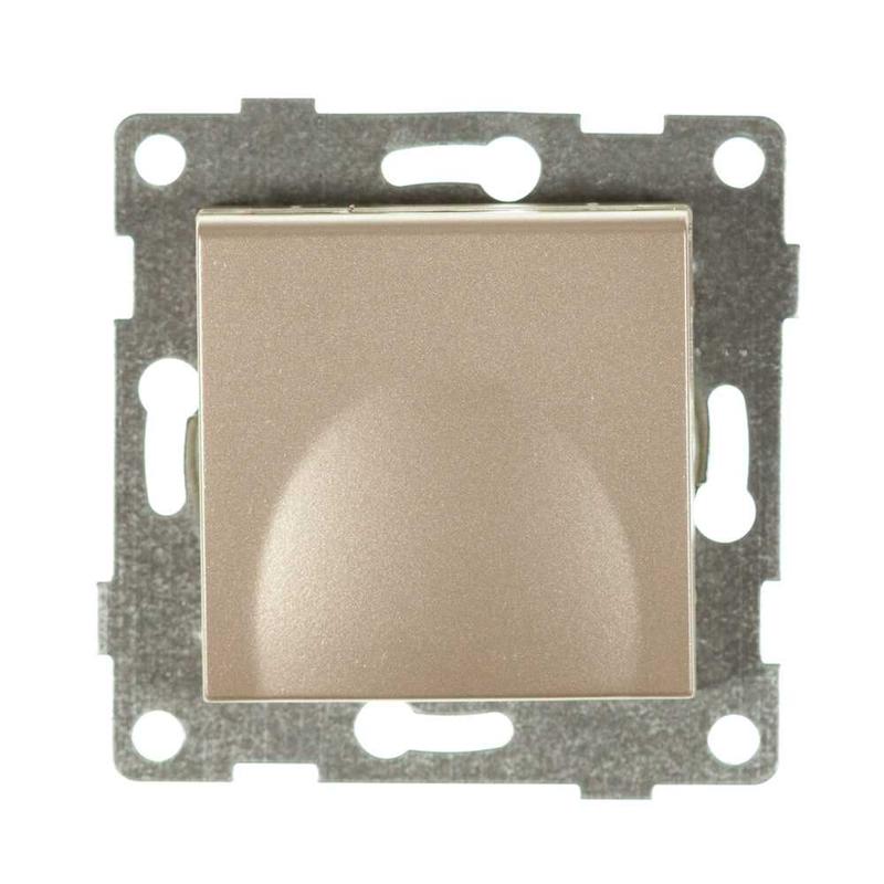 Механизм розетки 1-местн. с/з с з/ш и крышкой СП Ugra 16А IP20 250В шампань GUSI С11Р91-027