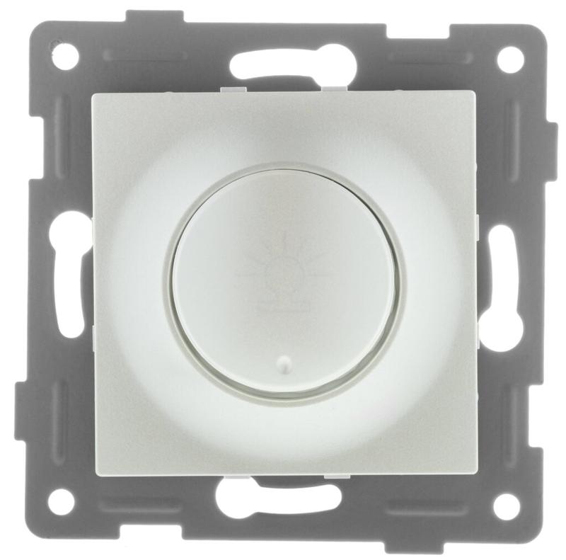 Механизм диммера СП Ugra 500Вт с накладкой и воротком жемчуж. GUSI С11Д6-028