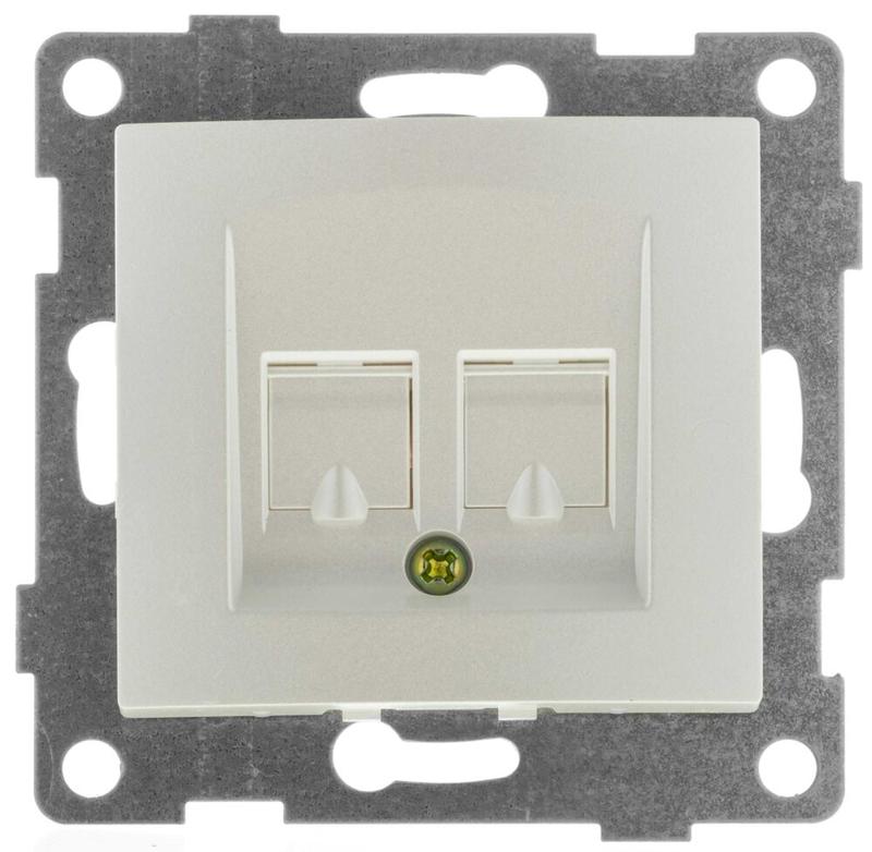 Механизм розетки компьютерной RJ45 1-местн. СП Bravo жемчуж. GUSI С10К1-028