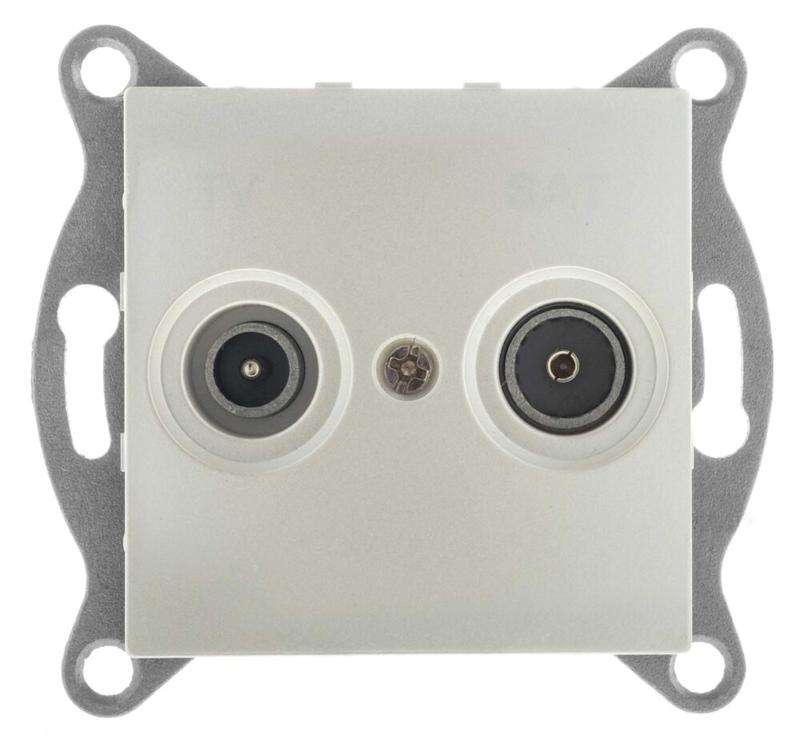 Механизм розетки TV+ SAT оконечной СП Bravo жемчуж. GUSI С10TS1-028