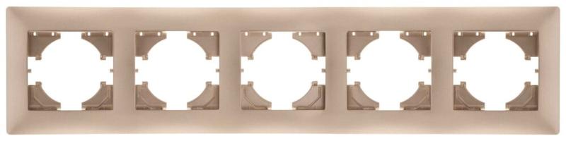 Рамка 5-местн. Bravo шампань GUSI С1050-027