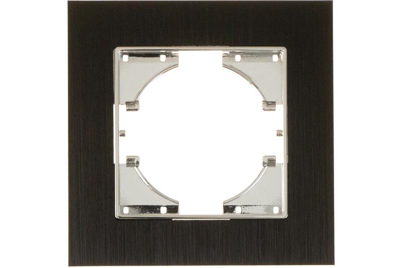 Рамка 1-местн. Ugra алюм. черн. GUSI С1110-035