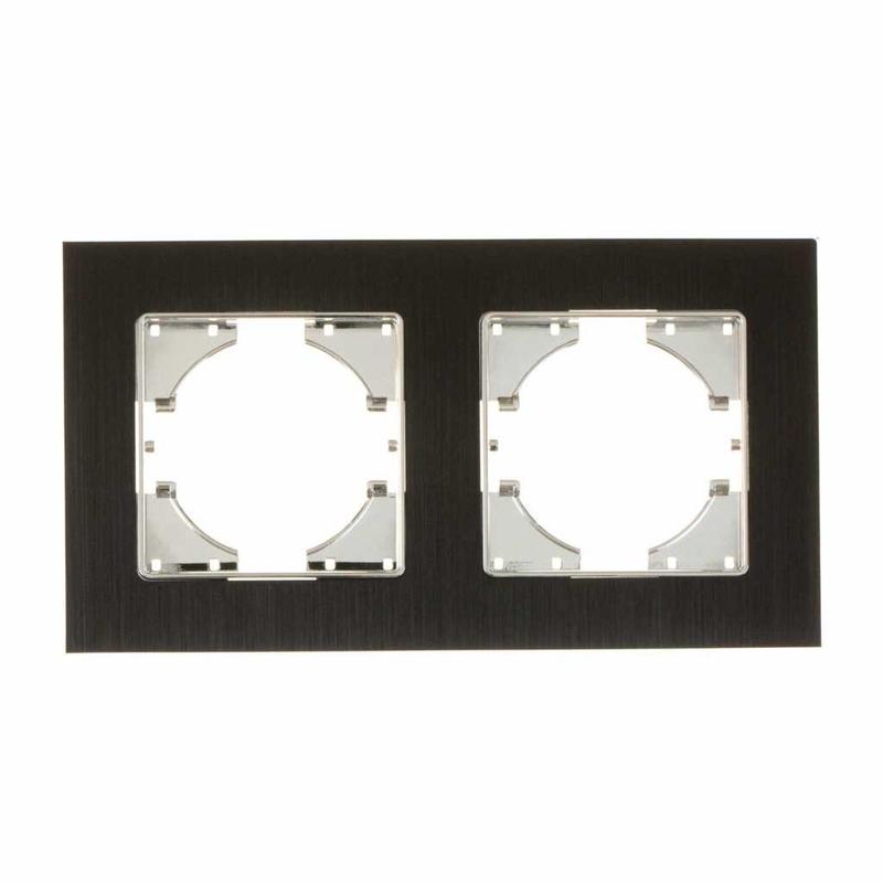 Рамка 2-местн. Ugra алюм. корич. GUSI С1120-036