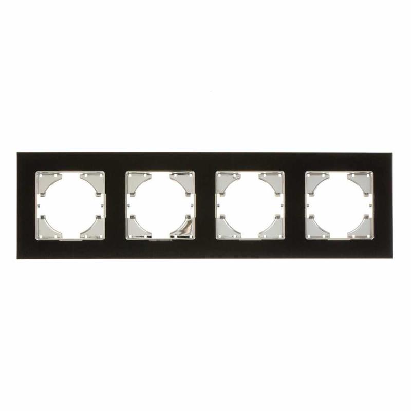 Рамка 4-местн. Ugra алюм. корич. GUSI С1140-036