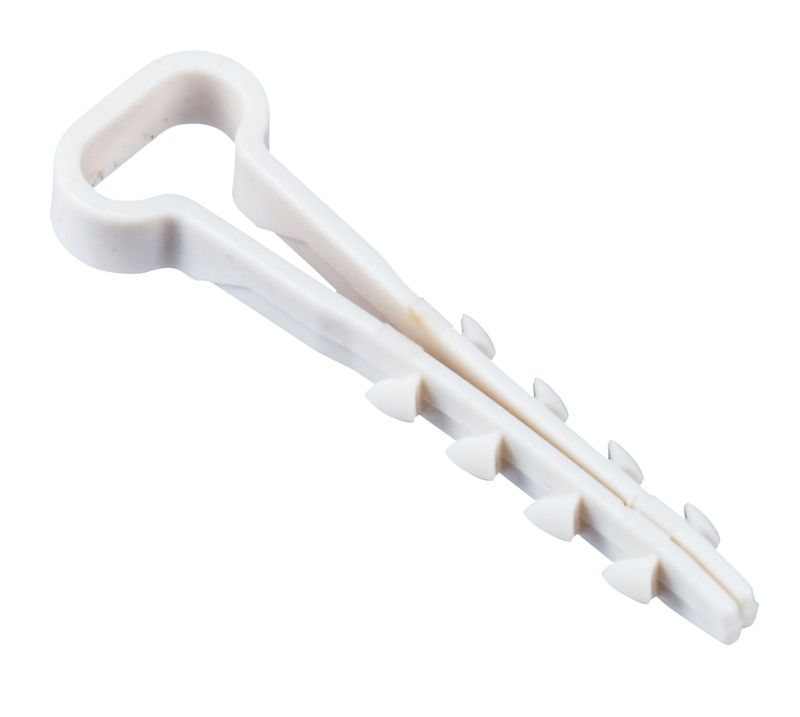 Дюбель-хомут 5х10мм для плоского кабеля нейлон бел. (уп.25шт) IEK UDH14-05-10-025-K01