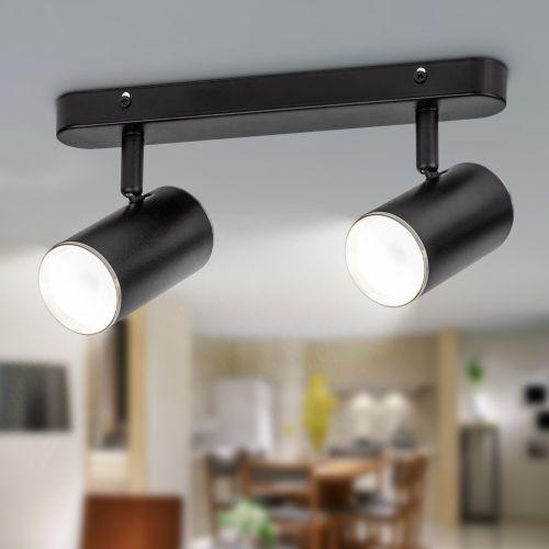 Светильник OL35-2 BK MR16 GU10 IP20 настен./потолочн. спот черн. хром Эра Б0056364