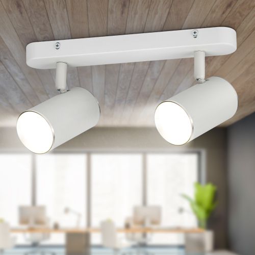 Светильник OL35-2 WH MR16 GU10 IP20 настен./потолочн. спот бел. хром Эра Б0056365