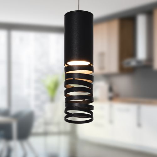 Светильник подвесной (подвес) PL22 BK MR16 GU10 потолочный цилиндр черн. ЭРА Б0058508