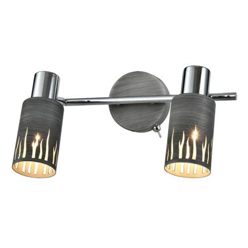 Светильник Lethe 3123-312 40Вт 2хE14 настен./потолочн. спот поворотн. модерн с выключателем Rivoli Б0055654