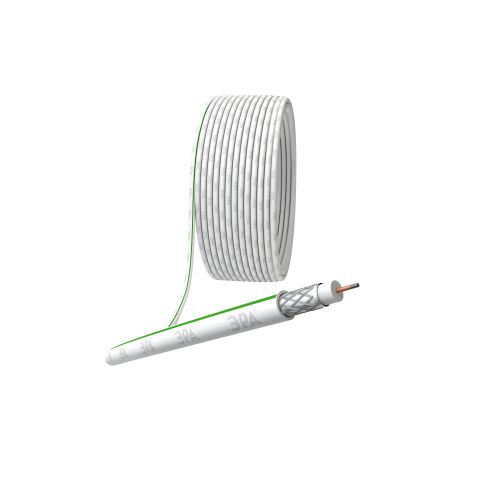 Кабель коаксиальный SAT 703 B.75 Ом CCS/(оплетка Al 75%) PVC Simple бел. (уп.50м) Эра Б0044611