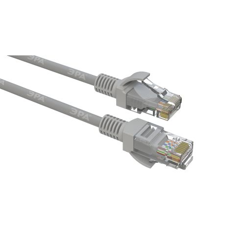 Патч-корд кат.5E U/UTP неэкранир. Cu 5м сер. Эра Б0051413