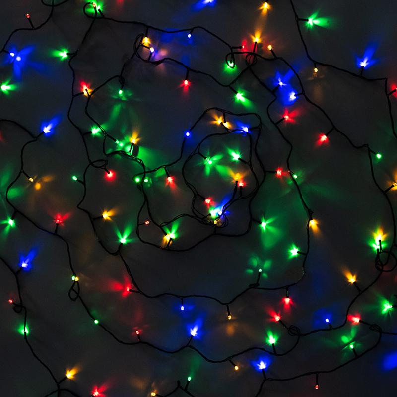 Гирлянда "Нить" 12м DC-ILD120-СM 120 разноцветных светодиодов "кристалл" с контроллером для помещений SHLights 4690601042866