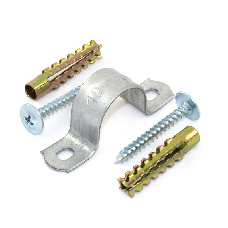 Комплект для крепления ОКЛ с использ. самореза дюбеля и скобы СМД d21-22мм (уп.100шт) Промрукав PR08.5004