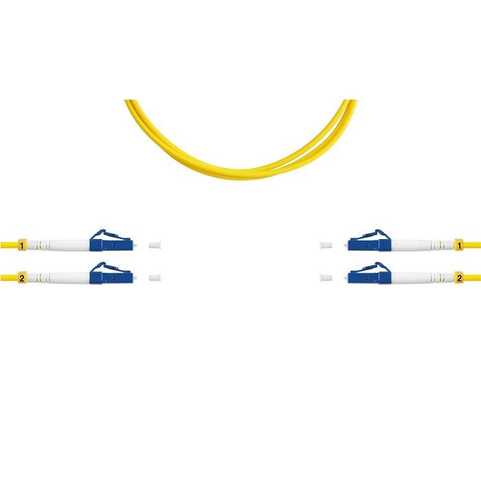 Патч-корд ВО SM(G.652.D) LC/UPC-LC/UPC 3.0мм duplex LSZH 1м желт. SUPRLAN 09-0652