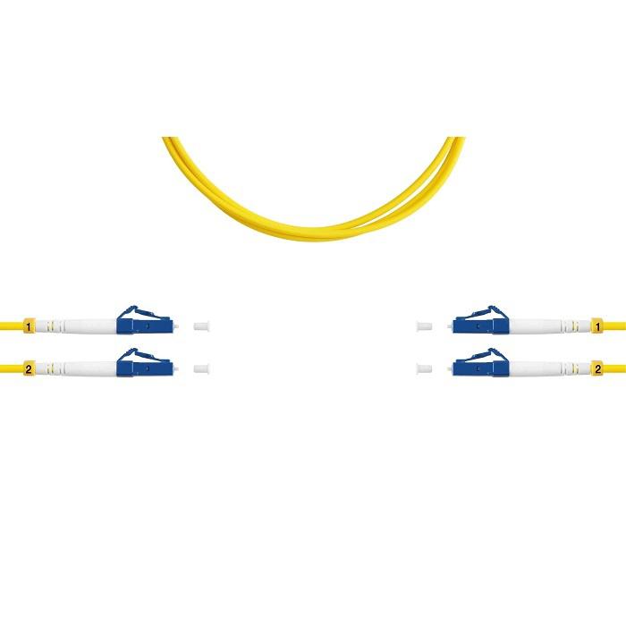 Патч-корд ВО SM(G.652.D) LC/UPC-LC/UPC 3.0мм duplex LSZH 3м желт. SUPRLAN 09-0654