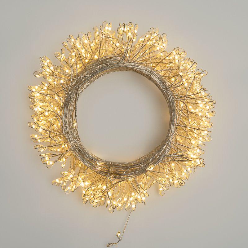 Гирлянда светодиодная "Роса "Фейерверк" 20м 500LED тепл. бел. 7.2Вт IP20 с контроллером на катушке Neon-Night 303-446