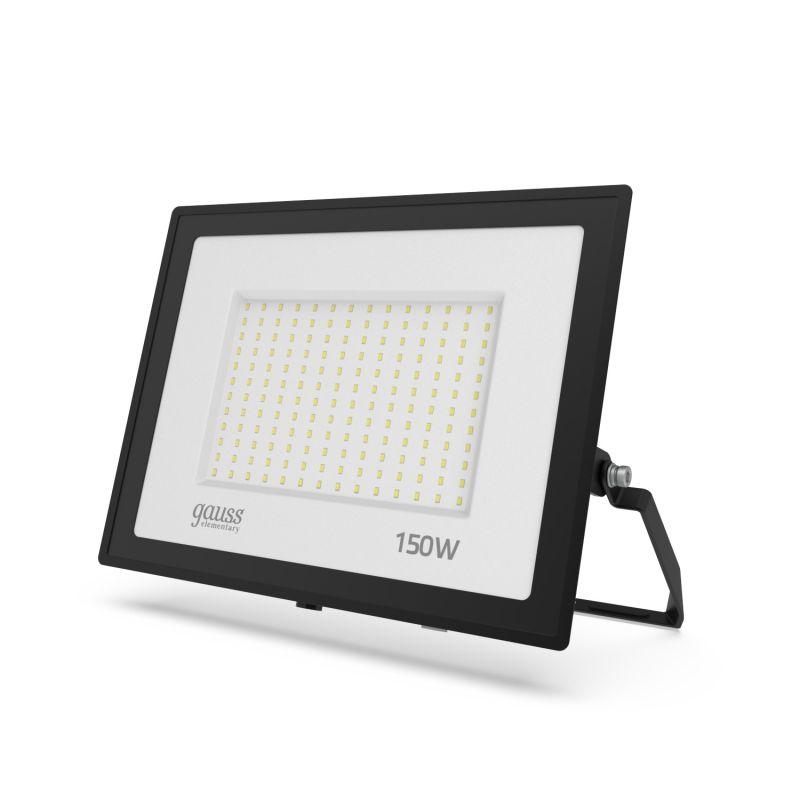 Прожектор светодиодный Elementary 150Вт 6500К IP65 12750лм ПРОМО G2 черн. GAUSS 613100150P