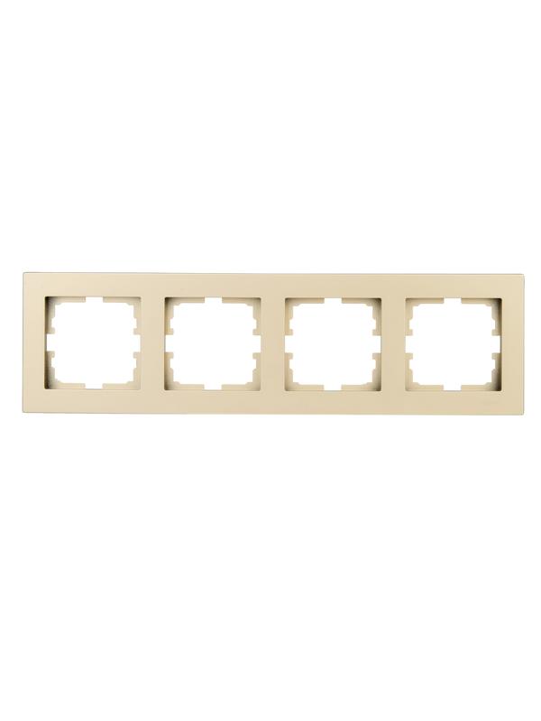 Рамка 4-м VESNA горизонт. без вставки зол. LEZARD 742-3600-149