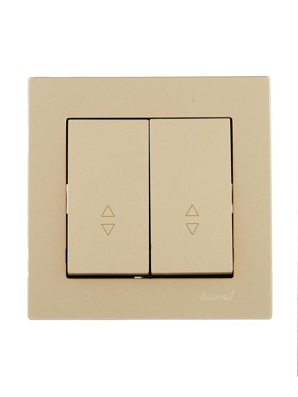 Выключатель проходной двойн. VESNA зол. LEZARD 742-3688-106