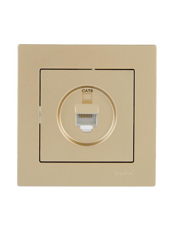 Розетка компьютерная VESNA зол. 140 LEZARD 742-3688-140