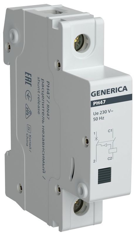 Расцепитель независимый РН47 на DIN-рейку GENERICA MVA21D-RN-G