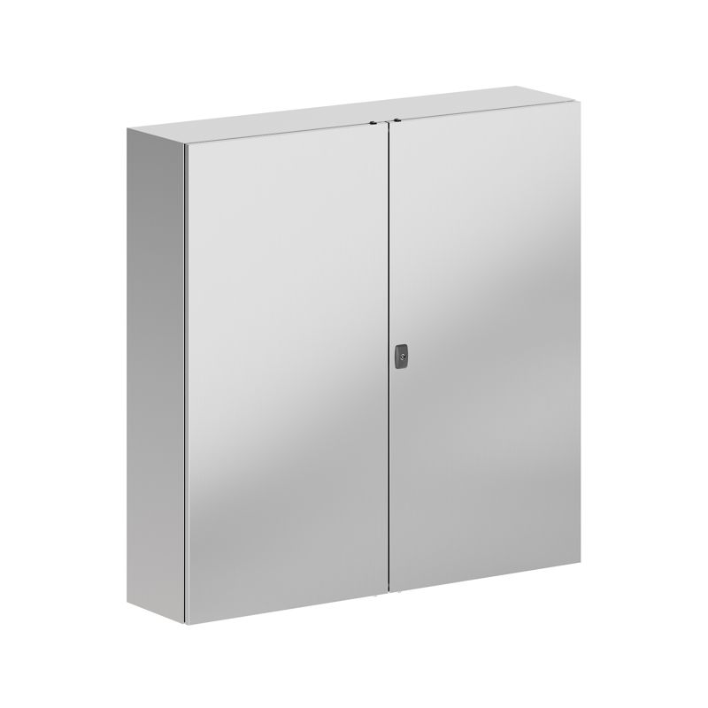 Корпус навесной STH с М/П двухдверный из нержавеющей стали AISI316 1200х1200х300мм с фланцем DKC R5STH12123F-316