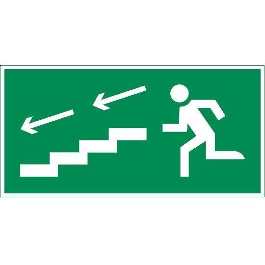 Знак "ПО ЛЕСТНИЦЕ ВНИЗ ВЛЕВО" 180х90мм для аварийно-эвакуационного светильника Compact VARTON V5-EM04-60.004.038