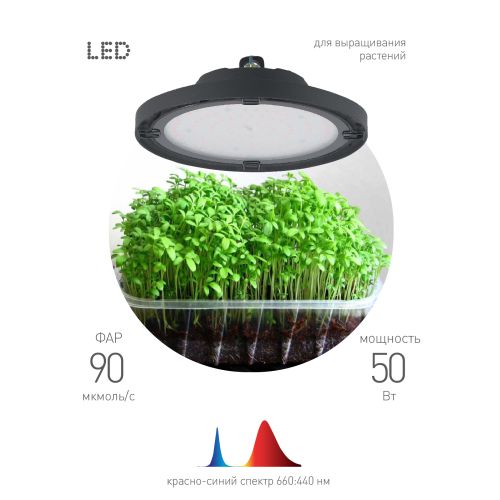 Прожектор светодиодный FITO-50W-RB-LED-UFO 50Вт для растений красн./син. спектр IP65 Эра Б0053280