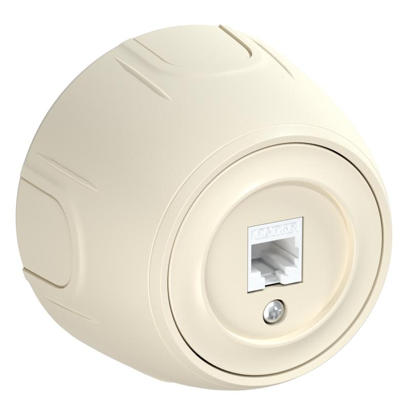 Розетка компьютерная 1-м RJ45 кат.5E Rotondo беж. OneKeyElectro 7700887