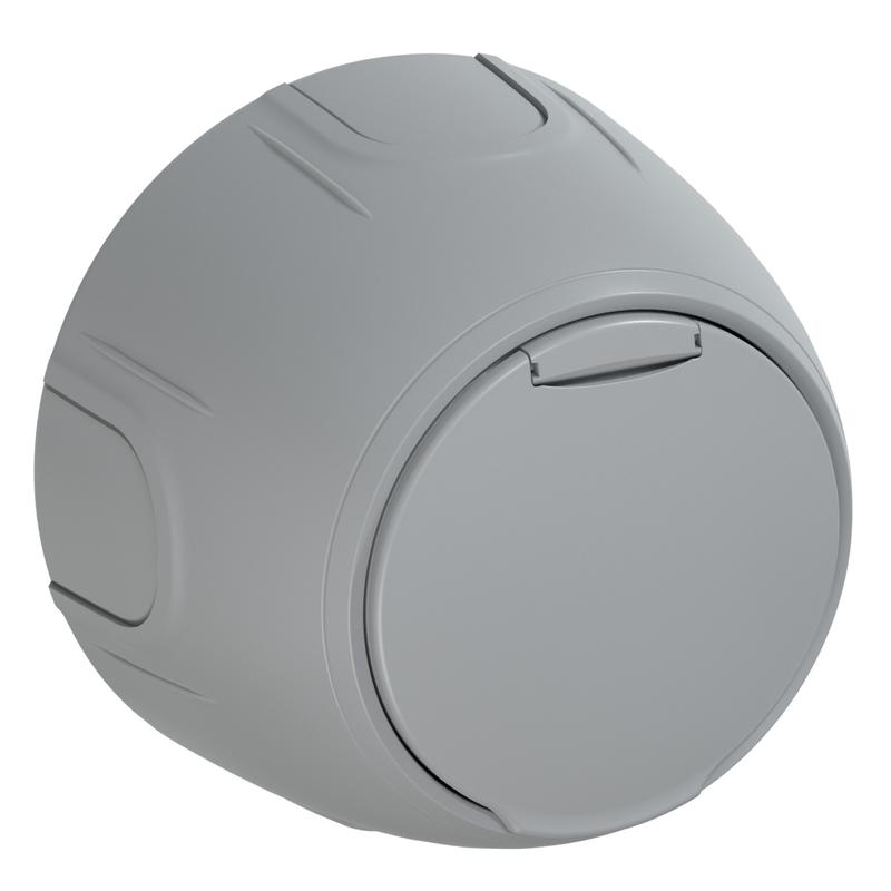 Розетка Rotondo с заземл. с защ. крышкой винтов. контакты сер. OneKeyElectro 7700949